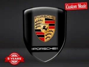 Porsche Emblèmes Silicone Auto Pro Personnalisables Résistants